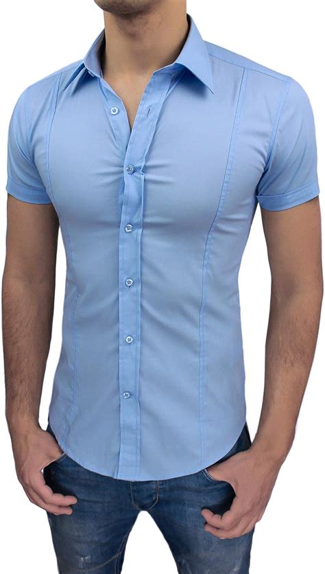 Camisa Social Slim Fit Manga Corta .